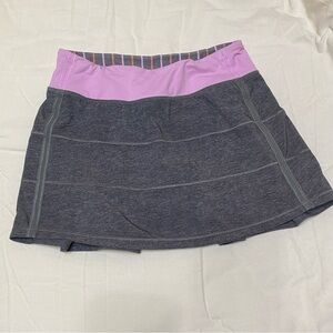 Lululemon Athletica Gray and Purple Mini Skater Skirt